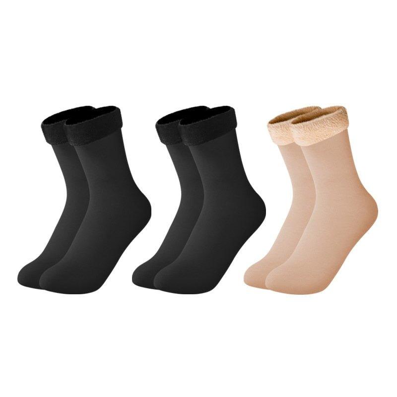 3 Pares de Meia Térmica Feminina Aveludada - Lojas 3DU