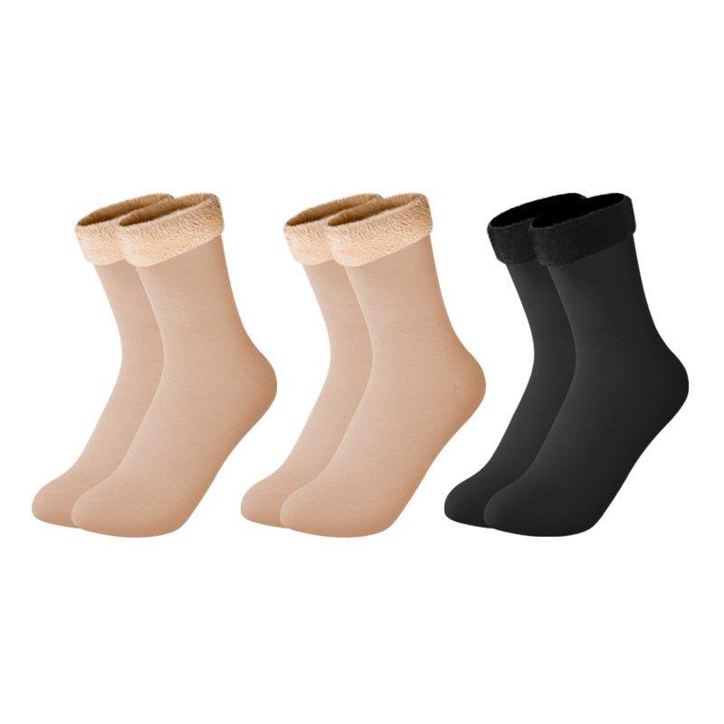 3 Pares de Meia Térmica Feminina Aveludada - Lojas 3DU