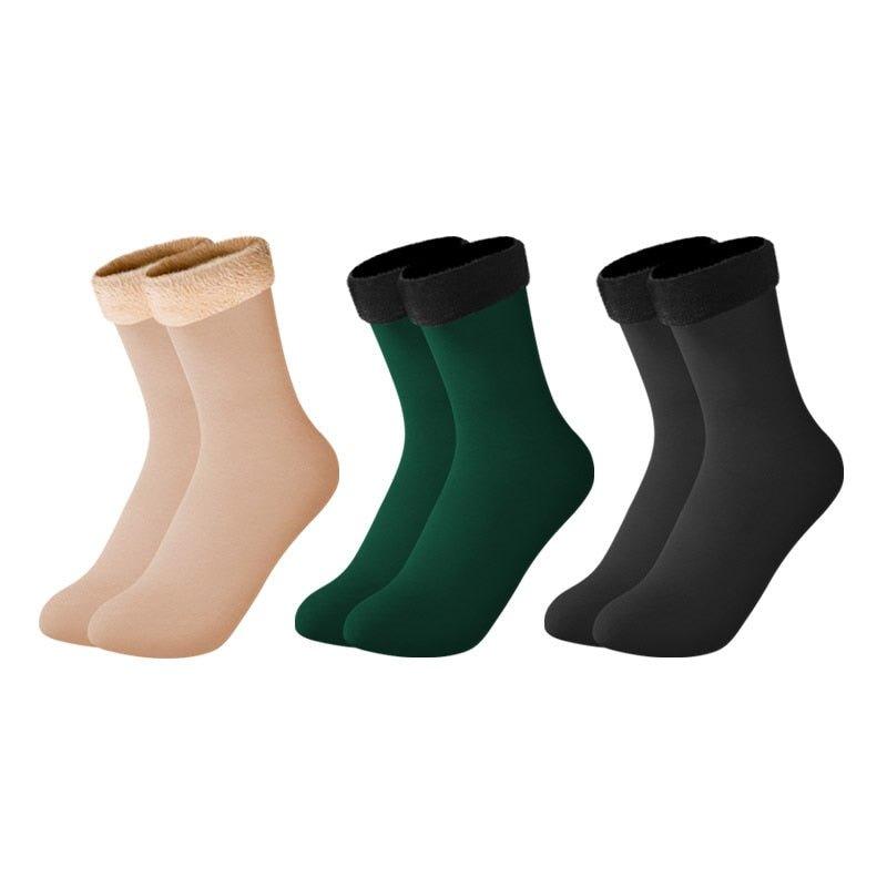 3 Pares de Meia Térmica Feminina Aveludada - Lojas 3DU
