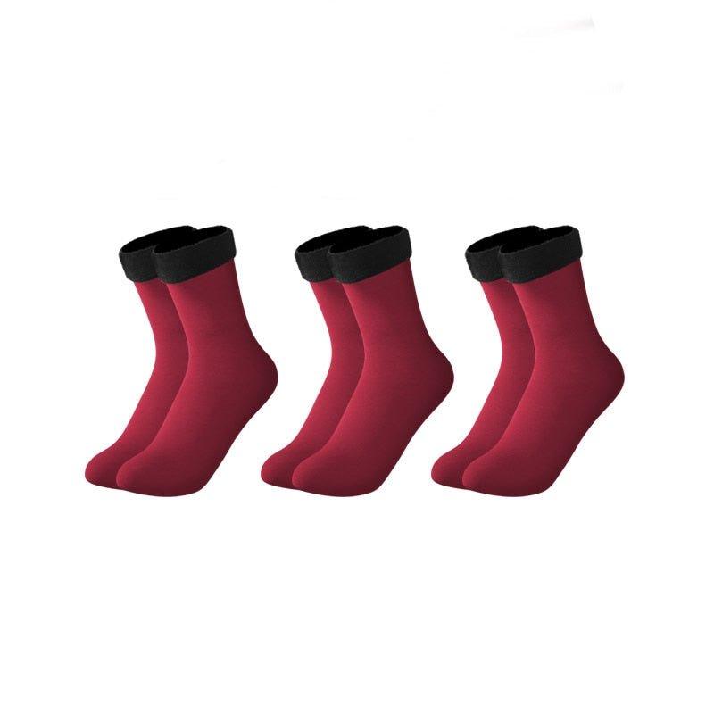 3 Pares de Meia Térmica Feminina Aveludada - Loja Menina Maluca