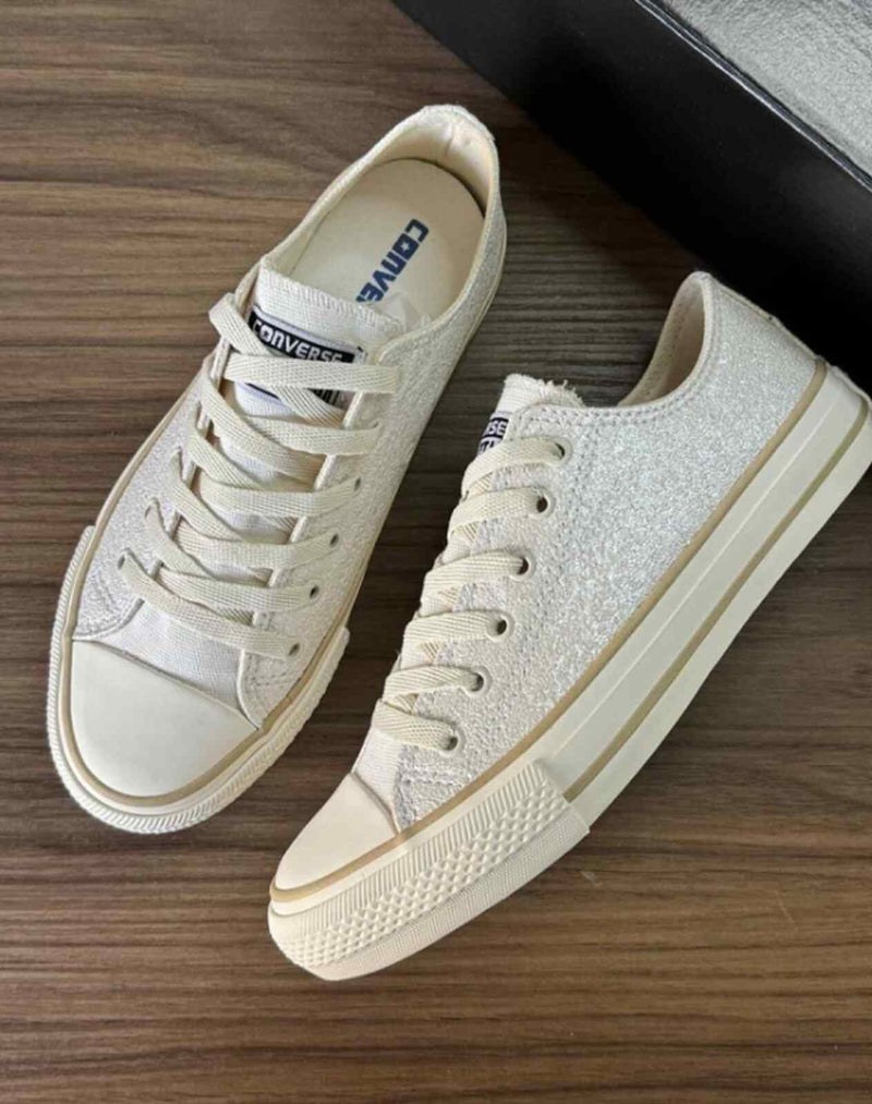 Tênis All Star Branco Pérola com Brilho