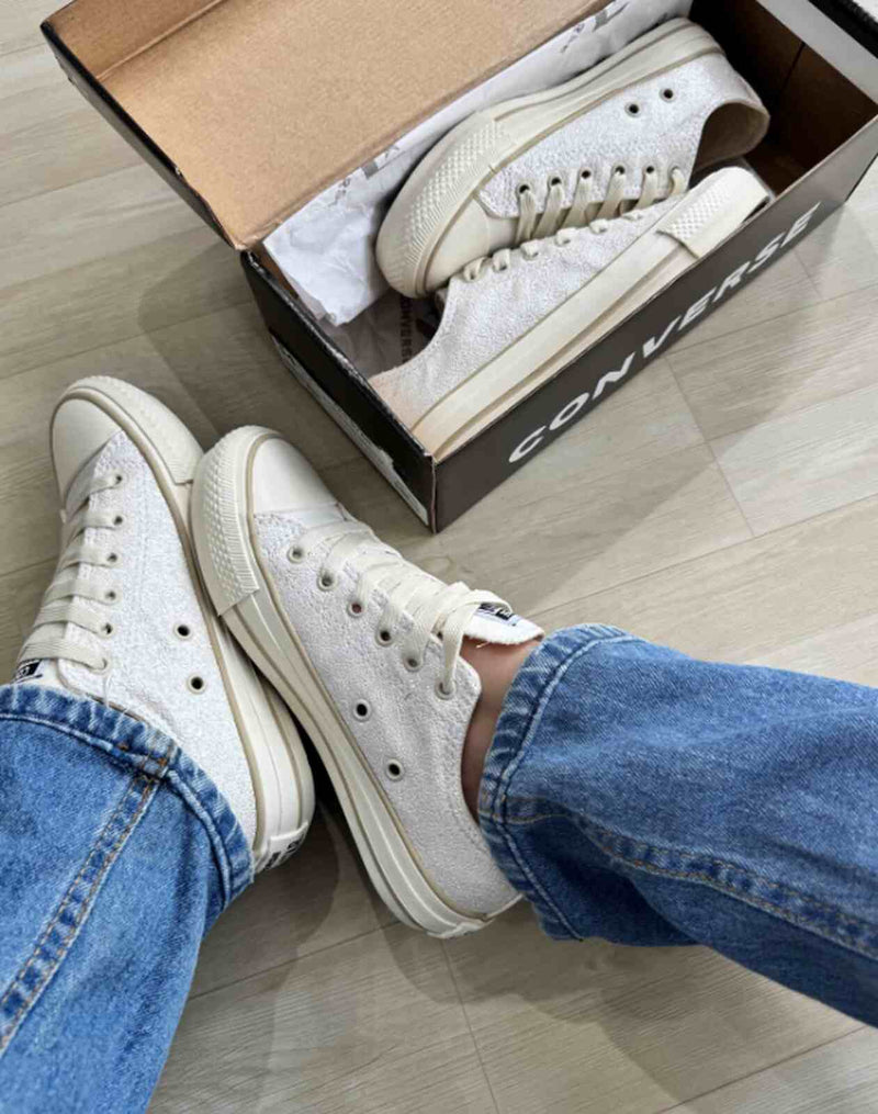 Tênis All Star Branco Pérola com Brilho