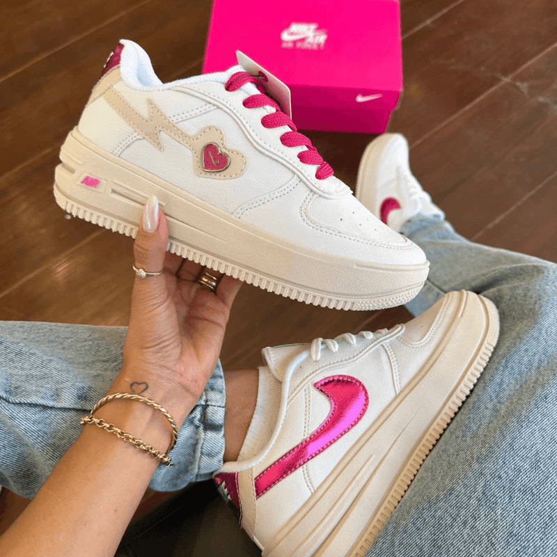 Nike Air Force Love Pink Feminino Premium - Loja Menina Maluca