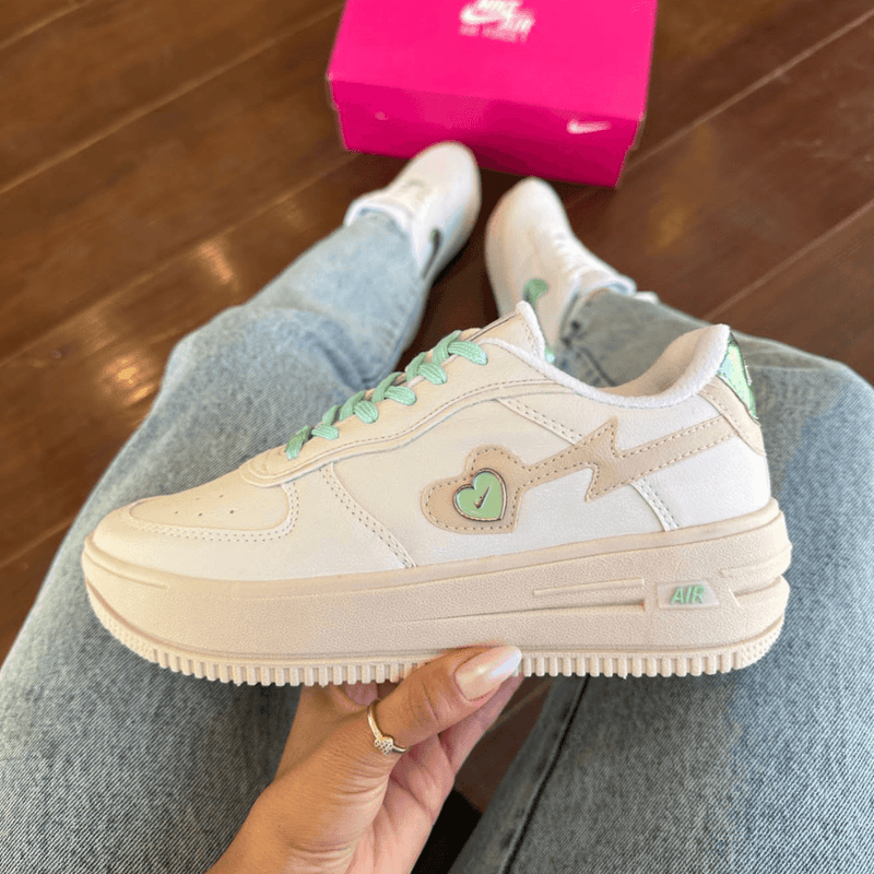 Nike Air Force Love Verde Feminino Premium - Loja Menina Maluca