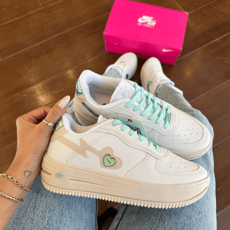 Nike Air Force Love Verde Feminino Premium - Loja Menina Maluca