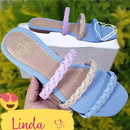 Sandália Rasteirinha 3 Tiras - Super PROMOÇÃO - Loja Menina Maluca