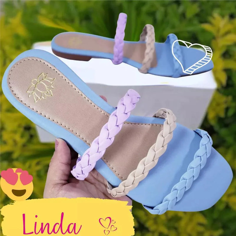 Sandália Rasteirinha 3 Tiras - Super PROMOÇÃO - Loja Menina Maluca