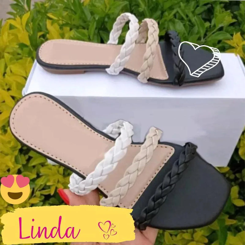 Sandália Rasteirinha 3 Tiras - Super PROMOÇÃO - Loja Menina Maluca