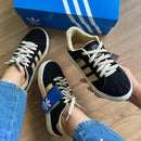 Tênis Adidas Super Star Camurça Preto e Dourado Premium - Loja Menina Maluca