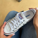 Tênis All Star Branco e Vermelho Courino Premium - Loja Menina Maluca