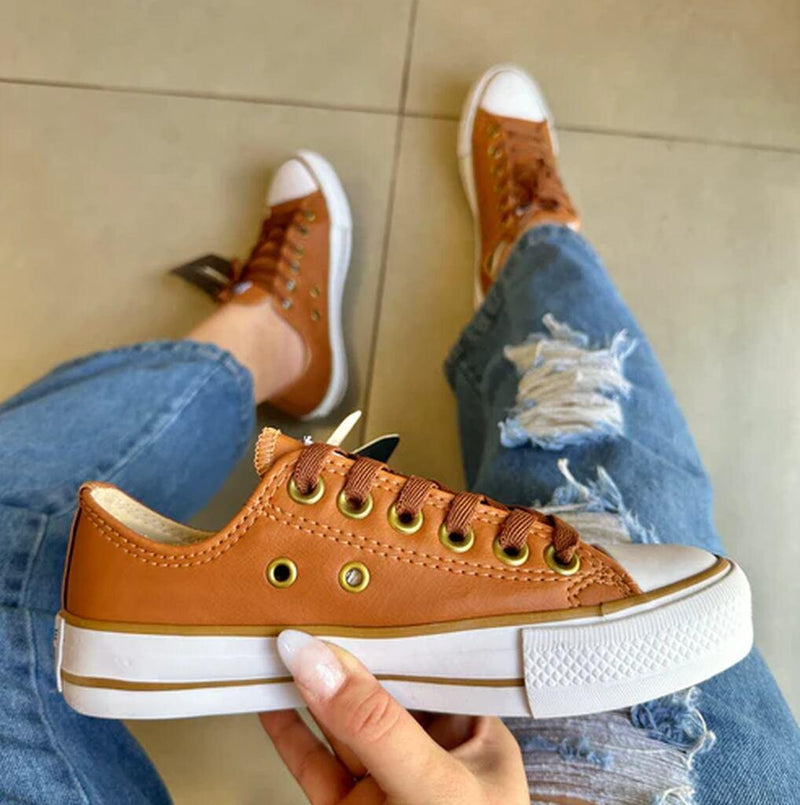 Tênis All Star Caramelo Courino Premium - Loja Menina Maluca