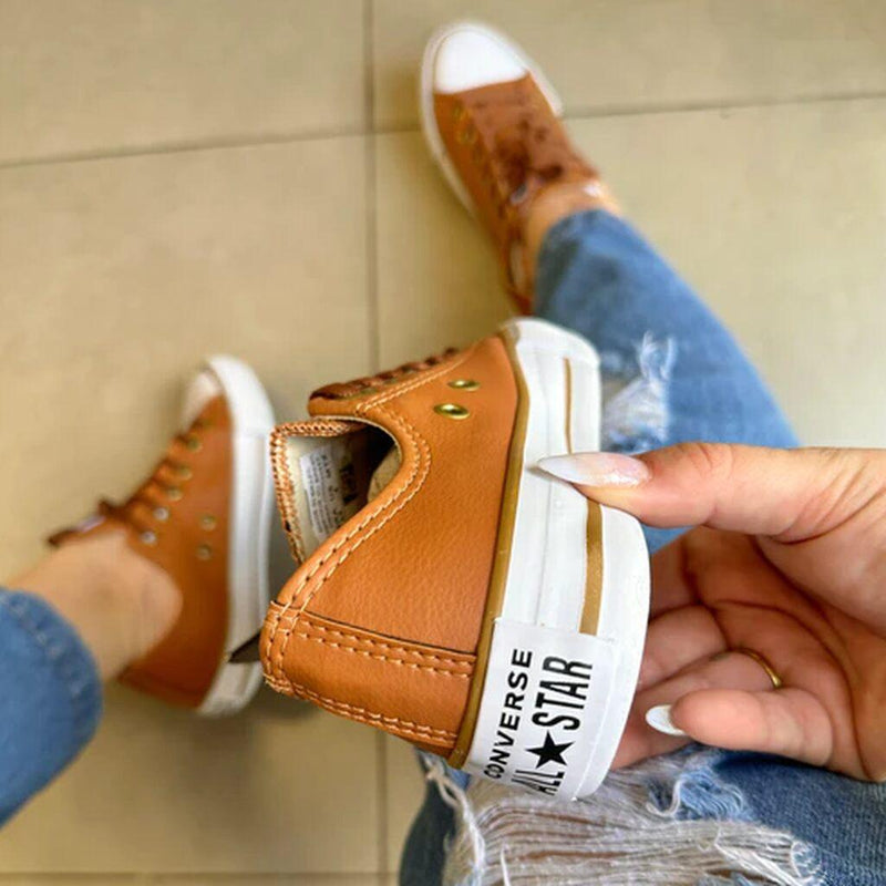 Tênis All Star Caramelo Courino Premium - Loja Menina Maluca