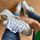 Tênis All Star Courino Cinza e Lilás Feminino Premium - Loja Menina Maluca