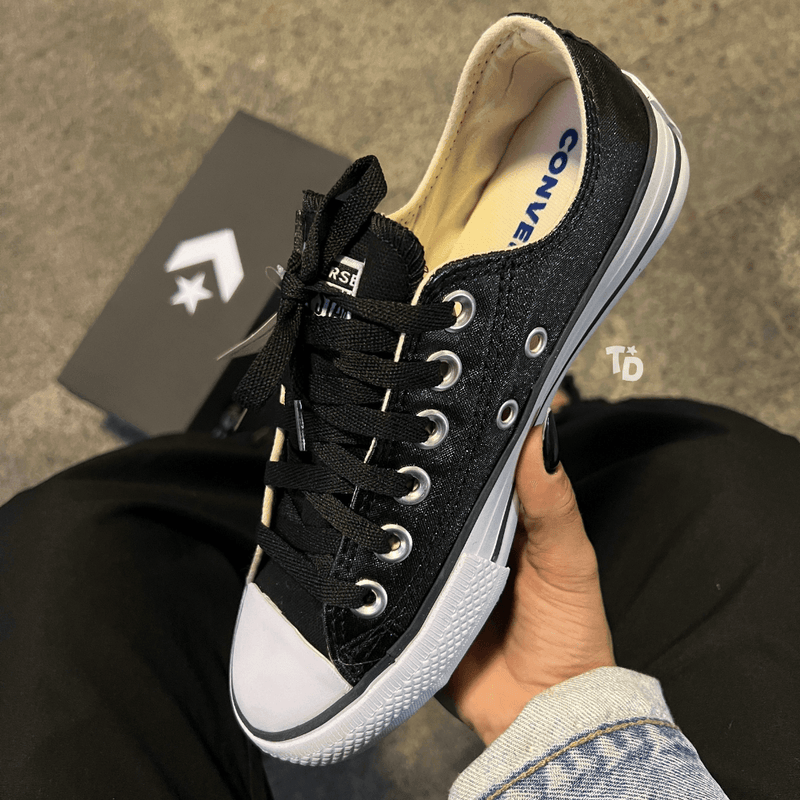 Tênis All Star Glow Preto Feminino Premium - Loja Menina Maluca