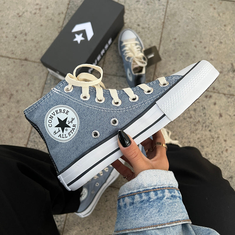 Tênis All Star Jeans Cano Alto Chuck Taylor Premium - Loja Menina Maluca