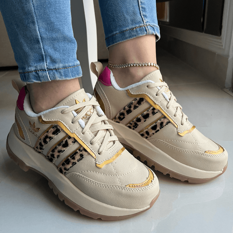 Tênis Gucci White Onça Pink Feminino Premium - Loja Menina Maluca