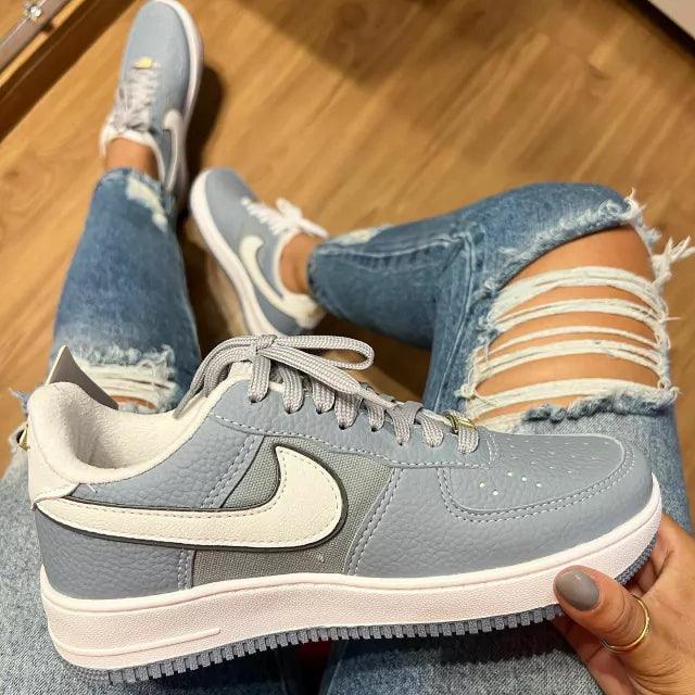 Tênis Nike Air Force 1 Azul Feminino Premium - Loja Menina Maluca