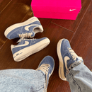 Tênis Nike Air Force 1 Jeans Azul Feminino Premium - Loja Menina Maluca