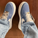 Tênis Nike Air Force 1 Jeans Azul Feminino Premium - Loja Menina Maluca