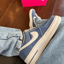 Tênis Nike Air Force 1 Jeans Azul Feminino Premium - Loja Menina Maluca
