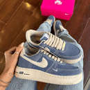 Tênis Nike Air Force 1 Jeans Azul Feminino Premium - Loja Menina Maluca