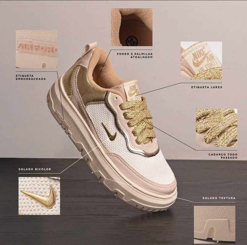 Tênis Nike Air Force Brilho Feminino Premium - Loja Menina Maluca