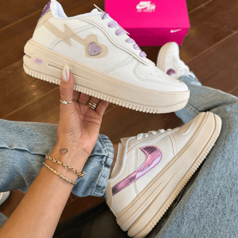 Tênis Nike Air Force Love Lilás Premium - Loja Menina Maluca