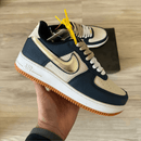 Tênis Nike Air Force Marinho Ouro Premium - Loja Menina Maluca