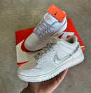 Tênis Nike Dunk Branco Prata Premium - Loja Menina Maluca