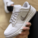 Tênis Nike Dunk Branco Prata Premium - Loja Menina Maluca