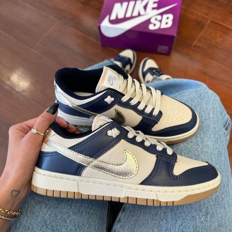Tênis Nike Dunk SB Azul Dourado Premium - Loja Menina Maluca