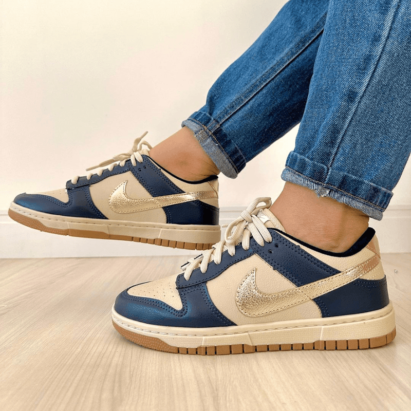 Tênis Nike Dunk SB Azul Dourado Premium - Loja Menina Maluca
