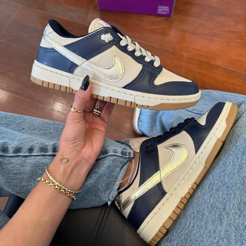 Tênis Nike Dunk SB Azul Dourado Premium - Loja Menina Maluca