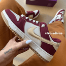 Tênis Nike Dunk SB Bordo Ouro Light Premium - Loja Menina Maluca