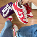 Tênis Nike Dunk SB Branco e Vermelho Unissex Premium - Loja Menina Maluca