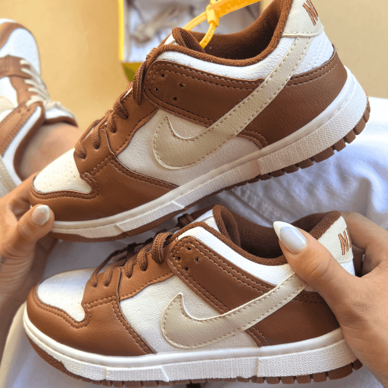 Tênis Nike SB Dunk Marrom e Branco Unissex Premium - Loja Menina Maluca
