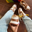 Tênis Nike SB Dunk Marrom e Branco Unissex Premium - Loja Menina Maluca