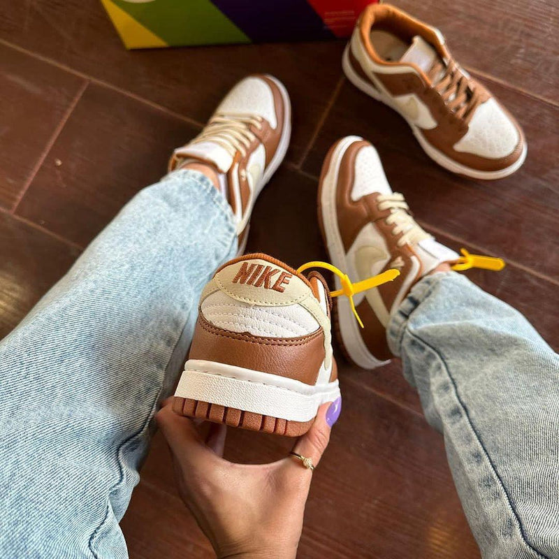 Tênis Nike SB Dunk Marrom e Branco Unissex Premium - Loja Menina Maluca
