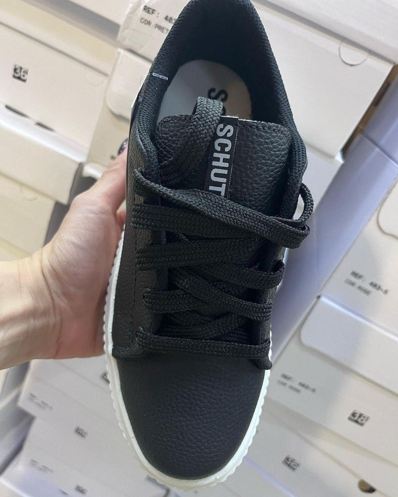 Tênis Schutz Tratorado Preto Feminino Premium - Loja Menina Maluca