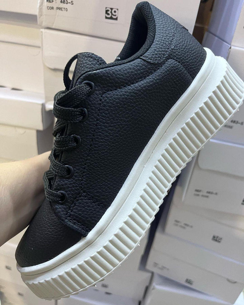 Tênis Schutz Tratorado Preto Feminino Premium - Loja Menina Maluca